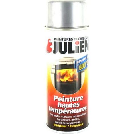 Peinture aérosol Julien hautes températures alu brillant 400ml (1/2)