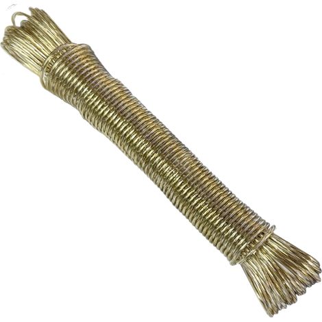 Heavy-duty outdoor clothesline, 3mm x 20m, waterproof steel core, perfect for gardens and travel. (1/5)