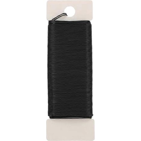 38 yards (114 pieds) de fil de fer noir pour fleurs, fil métallique de calibre 22, adapté aux travaux manuels, aux compositions florales et aux décorations, avec une bonne flexibilité. (1/5)