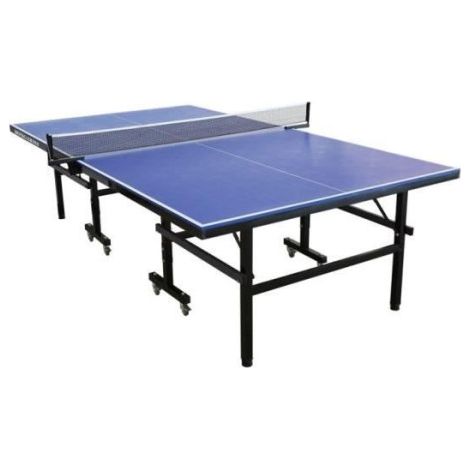 Table Tennis de table - Table de ping-pong - Pliable - Usage exterieure - 2 raquettes avec housse + 3 balles inclues - Bleu et n