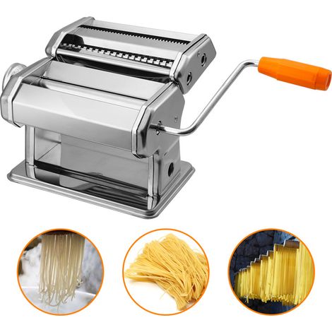 SWANEW Macchina per la Pasta Macchina Pasta Manuale in Acciaio Inossidabile Macchina per Pasta Fresca per Spaghetti e fettuccini Fatti (1/5)