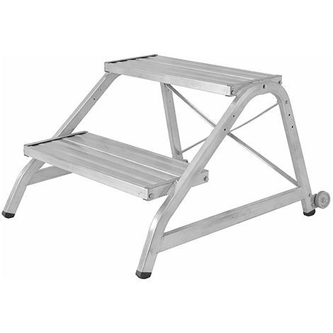 Marchepied alu 2 marches - Hauteur max. de travail 2.48m - 6875/02-R