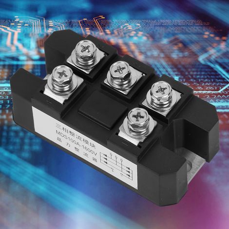 Pont redresseur triphasé à diodes à onde complète MDS-100A 1600V, 5 bornes (1/5)