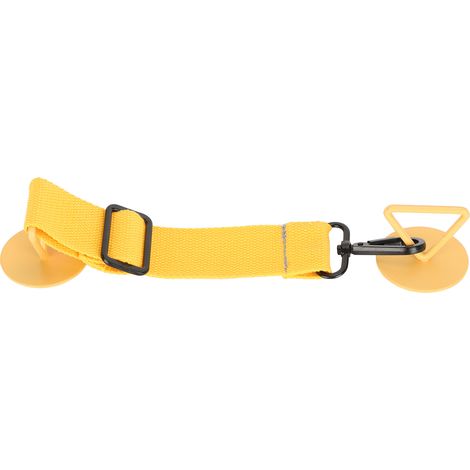Cierre de puerta ajustable Toivize con correa – Tope de puerta para mascotas, anti-perros, anti-gatos, montaje adhesivo amarillo (1/5)