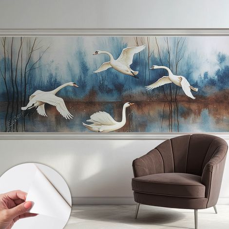 Fototapete Selbstklebend - Wandtattoo - leicht anzubringen - Wandverkleidung Vögel im Flug 250x104 cm (1/5)