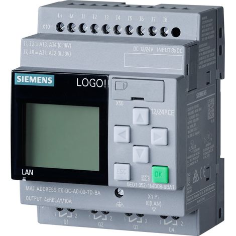 PLC LOGO 24RCE modulo logico web server integrato Siemens 6ED10521HB080BA2