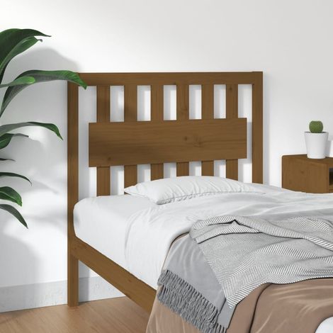 Tête de lit Contemporain Pour Lit adulte Marron miel 95,5x4x100 cm Bois massif de pin 75462 (1/5)