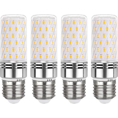 E27 LED Corn Bulb 16W Warm White 3000K, 1450LM, 360° Beam Angle, Equivalent to 100W E27 Halogen Bulb, AC 230V, Non-Dimmable, E27 Warm Corn LED Lamp for Ceiling Light, Pack of 4 [Energy Class E] (1/4)