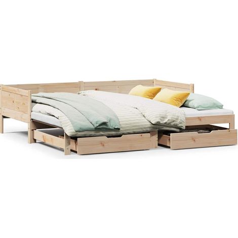 Maison Exclusive - Sofá cama nido con cajones sin colchón 90x190