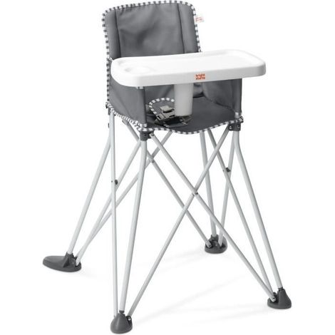 BRIGHT STARS Pop N Dine- Chaise haute pour repas bébé, pliable, nomade, de voyage, Léger, facile a nettoyer, Sac de transport (1/5)