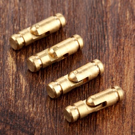 (4 pièces 4x15mm) 4 charnières à barillet invisibles en cuivre pour bijoux, boîtes en bois, armoires, petits étuis, charnières à barillet miniatures (1/5)