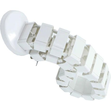 Goulotte de câbles sous bureau de 150 cm, organisateur de câbles serpentin blanc (1/5)