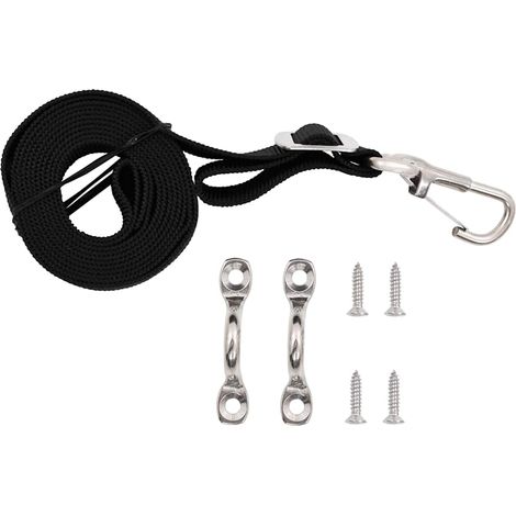vidaXL Correas para toldo bimini 2 unidades tela y acero inoxidable (1/2)