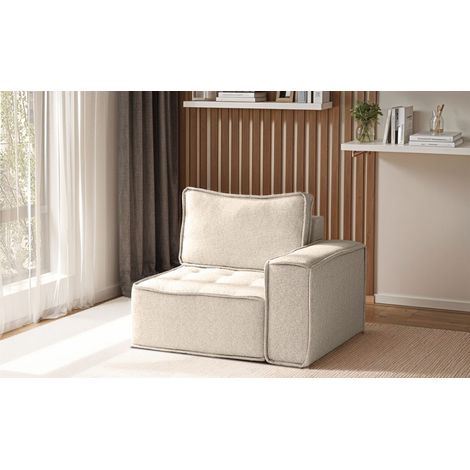 Sessel SANDE 1-Sitzer Modul Stoff Alpine Beige Seite Rechts (1/5)