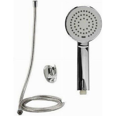 Trade Shop - DUSCHSET DUSCHKOPF RUNDE DUSCHE MIT 1,8 MT SPITZENHALTERUNG 69334 BADEZIMMER - (1/2)