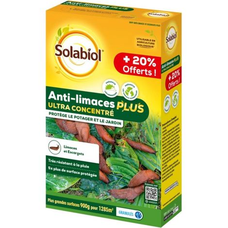 Anti-limaces ultra concentré 3% 750g – Protection longue durée jusqu'à 1285 m² – Granulés pour usage en agriculture biologique – Solabiol