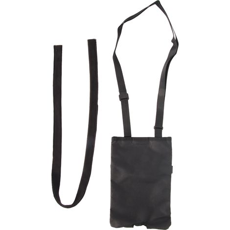 Sac de drainage urinal 2000ml noir, support ajustable imperméable avec sangle d'épaule, pochette urinaire avec couverture de sonde. (1/5)