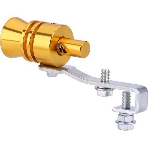 Jeffergarden Silencieux d'échappement turbo doré pour voiture, sifflet, silencieux, simulateur de soupape de décharge automatique L-
