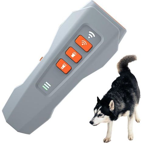 Dispositivo antiladridos para perros, recargable, portátil, con luz LED y resistente al agua, tanto en interiores como en exteriores (1/5)
