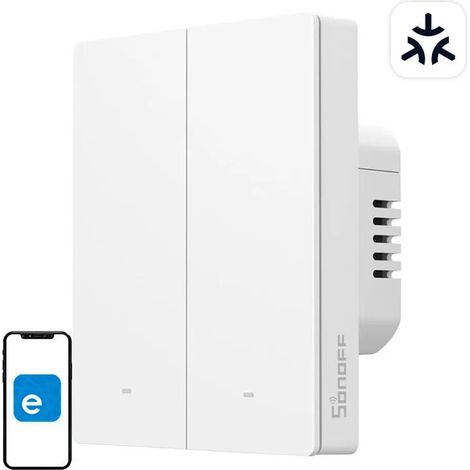 Sonoff M5-2C-80W Interrupteur mural blanc 2 canaux (1/3)