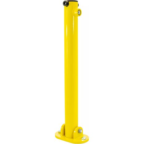 Poteau rabattable 610-Y JAUNE (clefs distinctes) 5kg serrure intégrée (1/5)
