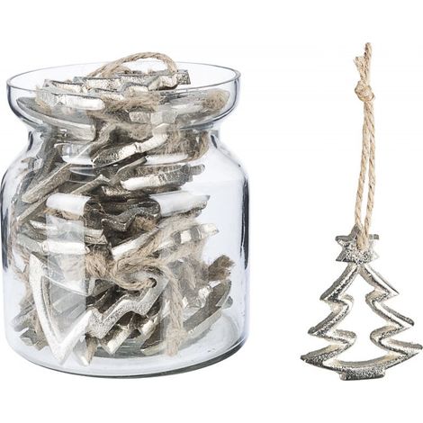 PENDAGLIO SILVERY PINO ARGENTO 5X5 H CM PREZZO CADUNO