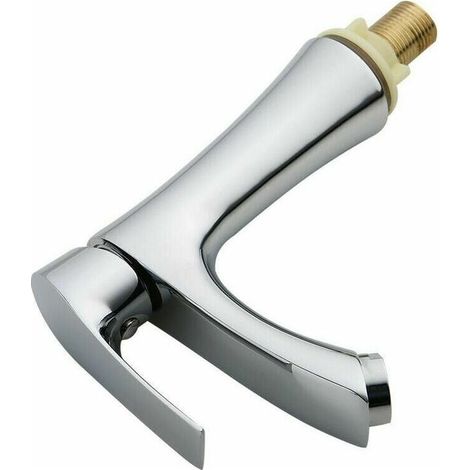 Robinet Eau Froide pour Lave-Mains Robinet Salle de Bain en Inox Chromé Robinet Simple de Lavabo Design Moderne Mitigeur de lavabo (1/4)