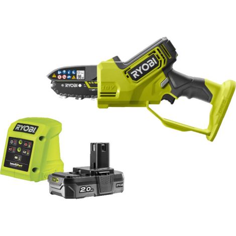 potatore a catena a batteria ryobi "ry18psx10a-120" barra 10 cm 18v 2ah