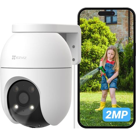 EZVIZ C8c 2MP Camera Surveillance WiFi Extérieure à 360° avec Suivi Auto-Zoom, Détection de Forme Humaine, Vision Nocturne en Couleur, Audio Bidirectionnel, IP65 Etanche, Défense Active (1/5)