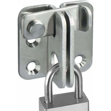 Sliding door lock, padlock, latch, deadbolt, anti-theft device, hook, brushed stainless steel finish