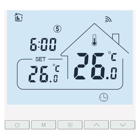 Termostati intelligenti, termostato per riscaldamento, termostato ambiente, termostato WiFi, termostato per riscaldamento elettrico a pavimento, compatibile con Google (16A) (1/4)
