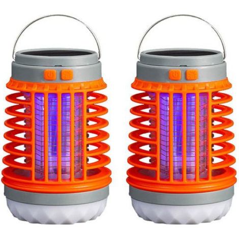 Lampe Solaire Anti-moustiques - Éclairage Extérieur USB Étanche - Pour Camping Jardin Terrasse - 1 Pièce (1/2)