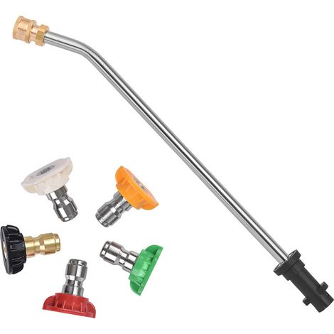 Collegamento per trasferimento pistola ad acqua ad alta pressione, collegamento rapido per accessori per vaso in schiuma con ugello a cinque colori per lavatrice auto (1/5)