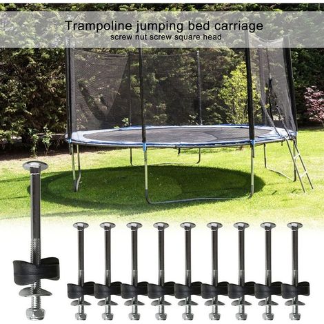 12 pièces d'espacement de poteau de clture de trampoline, vis de trampoline en acier galvanisé, vis de chariot de lit de saut, poignard de trampoline (1/3)