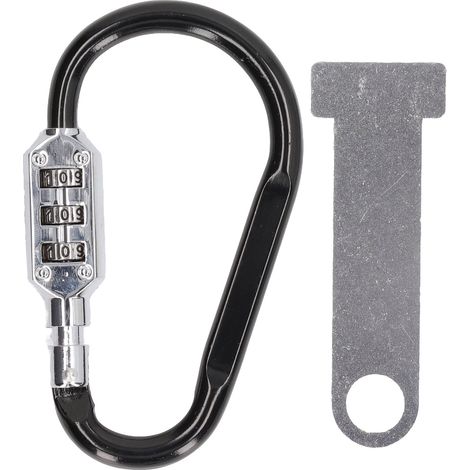 Serrure Antivol pour Casque, Clip de Mousqueton d'escalade Pratique et Compact, Serrure de sécurité pour Casque à la Mode pour Moto. (1/5)