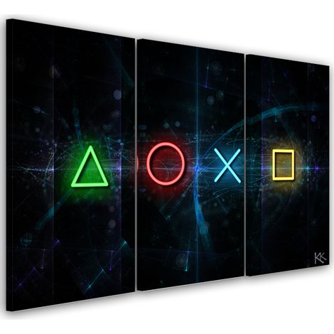 Quadro su tela 3 paneli, Pulsanti per il controller - 60x40 (1/5)