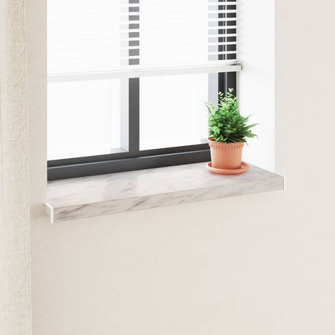 vidaXL Appui de fenêtre Texture marbre 80 x 30 x 4,5 cm PVC (1/5)