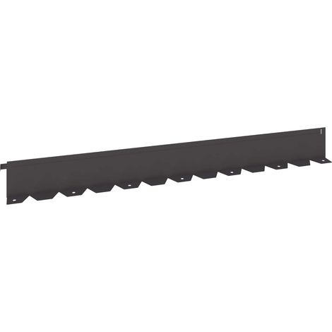 Borde de Césped 20 uds. 102 x 10 x 4 cm Acero Negro vidaXL (1/5)