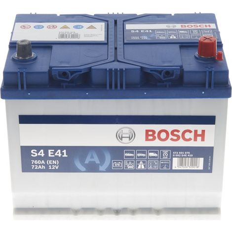 Bosch – Batterie de voiture EFB S4E41 12V 72Ah 760A – Technologie Start/Stop – Sans entretien – Dimensions 260x173x225mm
