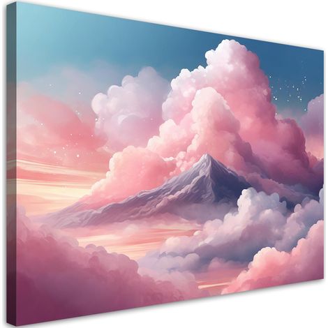 Tableau déco Nuages roses et ciel 60x40 (1/5)