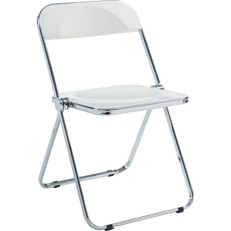 Juego de 2 sillas plegables de exterior para jardín camping y terraza 74 x 46 x 47 cm color blanco 030009641 (1/5)