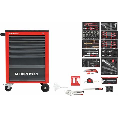 Gedore Rouge Wkz.Set i.Wks.Wagen MECHANIC rouge 166tlg (1/5)