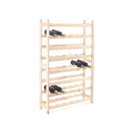 Kimono Scaffale Abete 48 Bottiglie 120x78x25 cm - Kit Montaggio Incluso