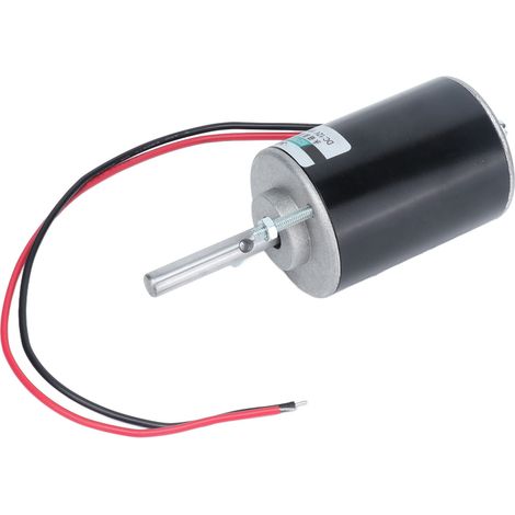 Moteur CC aimant permanent haute vitesse rotation bidirectionnelle avec roulement à billes arbre 43mm 12V 3500 tr/min (1/5)