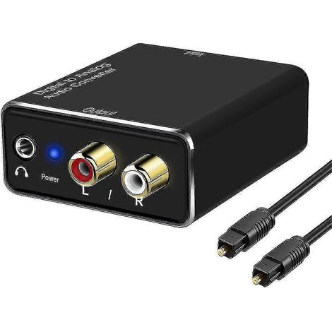 Convertisseur audio numérique-analogique (DAC), sortie optique SPDIF vers analogique RCA et auxiliaire stéréo 3,5 mm. (1/5)