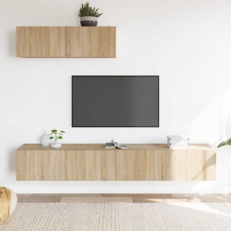 3-tlg. TV-Schrank-Set Sonoma-Eiche Holzwerkstoff