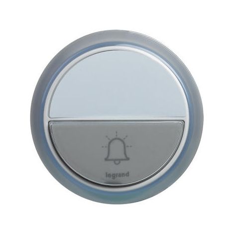 Legrand – Sonnette sans fil IP44 pour kit carillon – Alimentation batterie CR2032 – Portée 100 m – Installation facile avec adhésif double face (1/2)