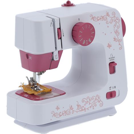 Machine à coudre portative JG1501S, équipement de couture domestique avec éclairage, tension universelle 110-240V, prise UE, idéale pour réparations et travaux de couture. (1/5)