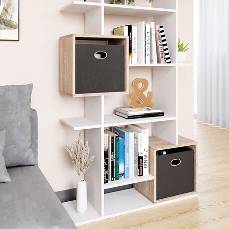 Separador de ambientes Cube, Blanco/Sonoma, 92 x 187.7 cm, Vicco (1/5)