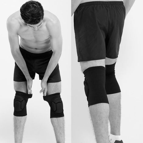 1 Paire de Protections Genou Adhérentes pour Sport, Fitness, Yoga et Travaux (1/5)